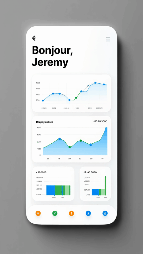 graphique sur un téléphone