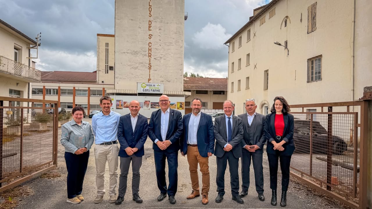 Bruno Bonnell en visite à Val de Gascogne, Sainte-Christie